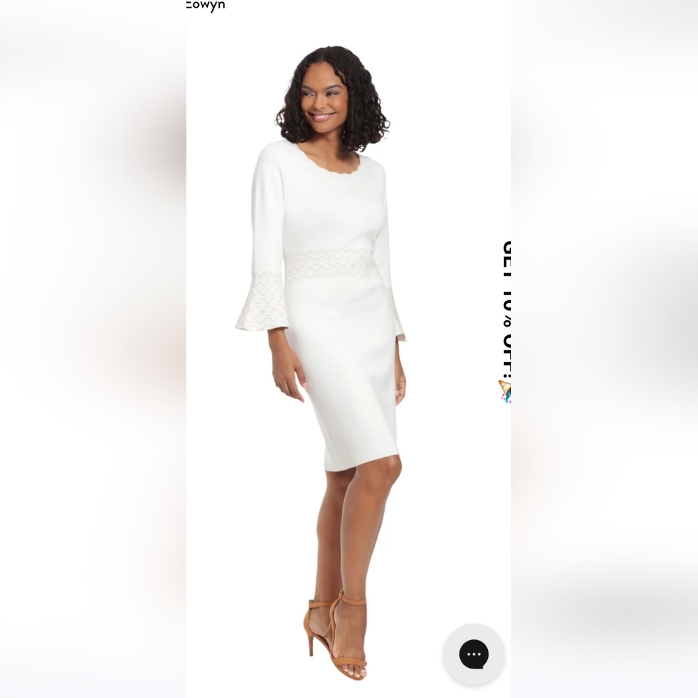 Maggie london Eowyn winter white dress size M